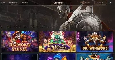 بررسی کازینو آنلاین خارجی Slots Empire